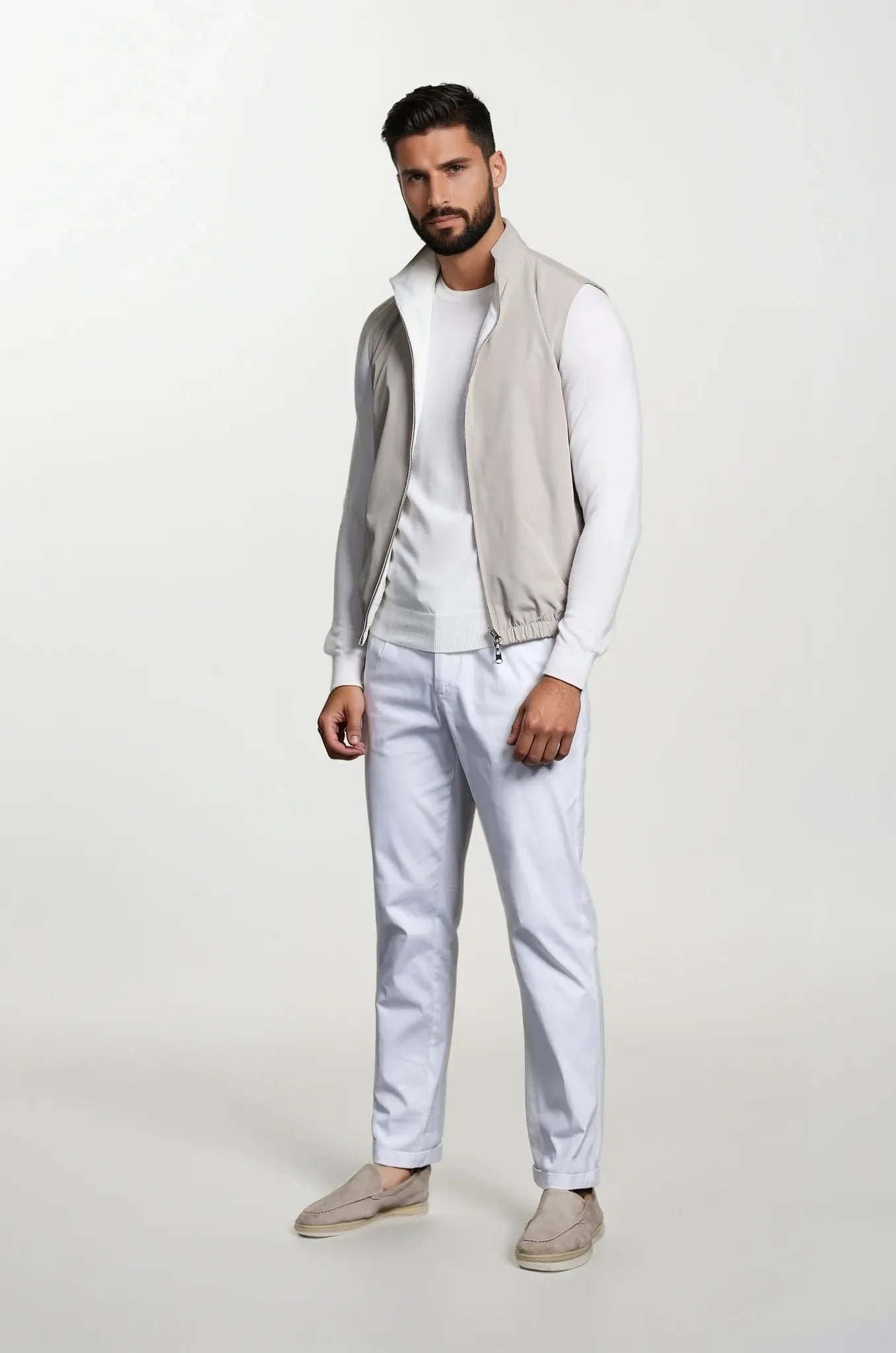 Dualé Tweezijdig Bodywarmer - Beige