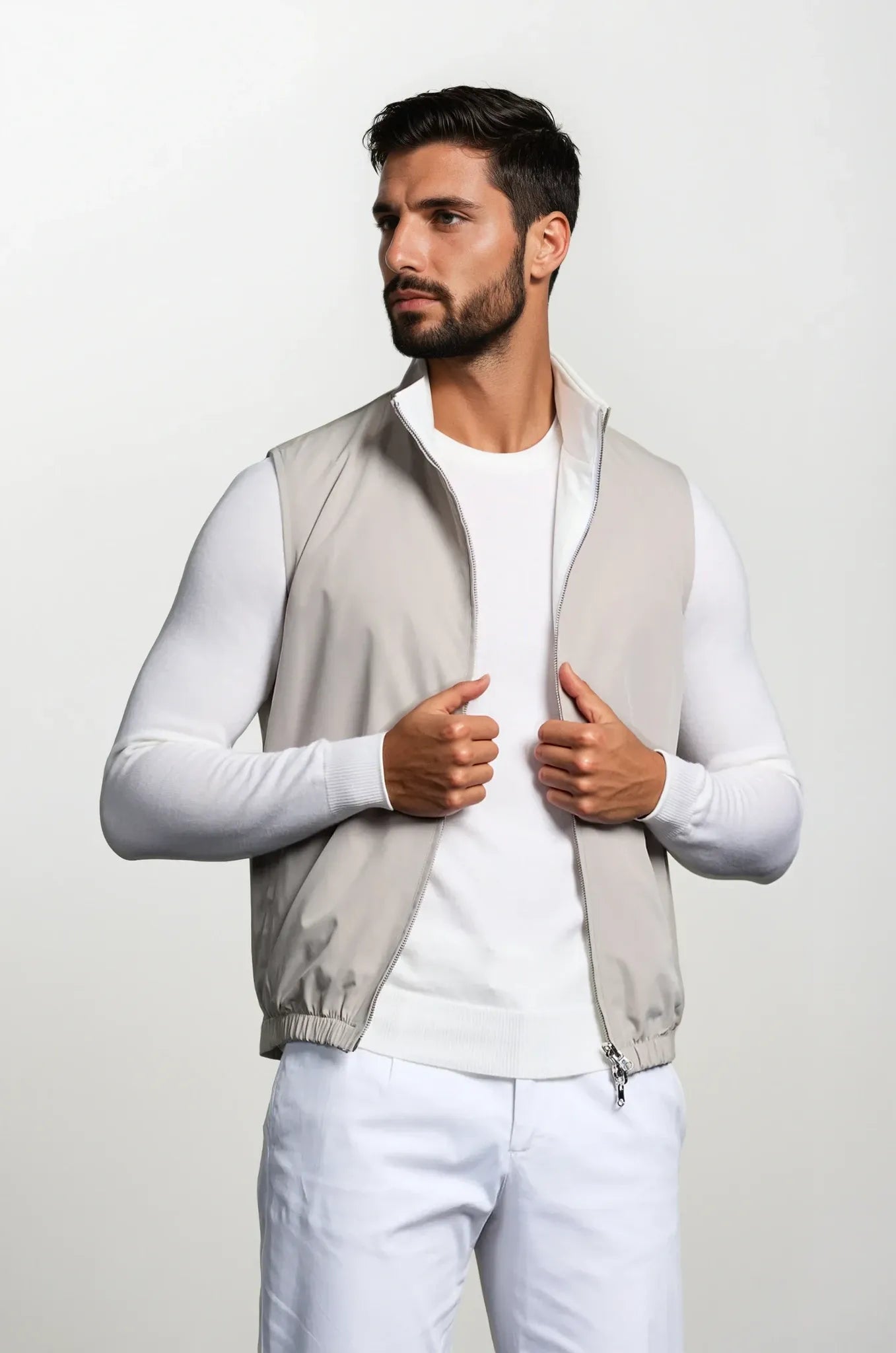 Dualé Tweezijdig Bodywarmer - Beige
